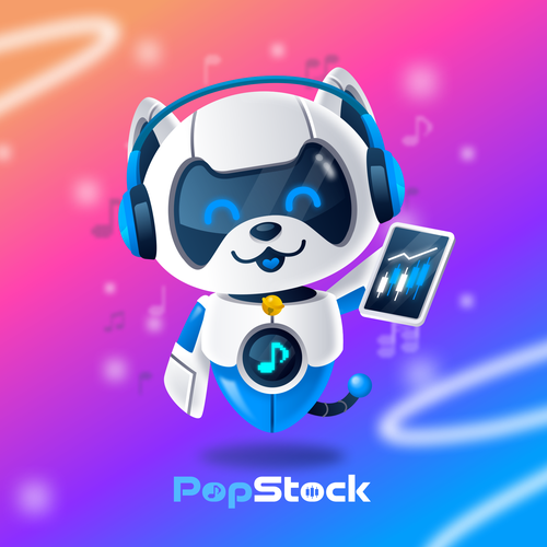 Robot design with the title 'Cat Robot Mascot'