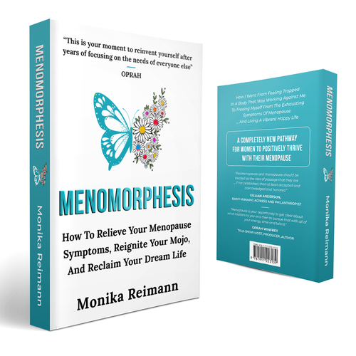 Butterfly book cover with the title 'Minimalistic Creative Book Cover // "Menomorphesis"'