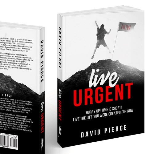 Black and white book cover with the title 'Design a cover for a life-changing book'