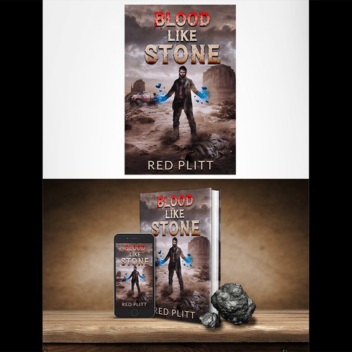 Fantasy book cover with the title 'cover Blood Like Stone'