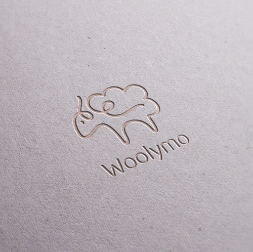 Sheep design with the title 'woolymo logo'