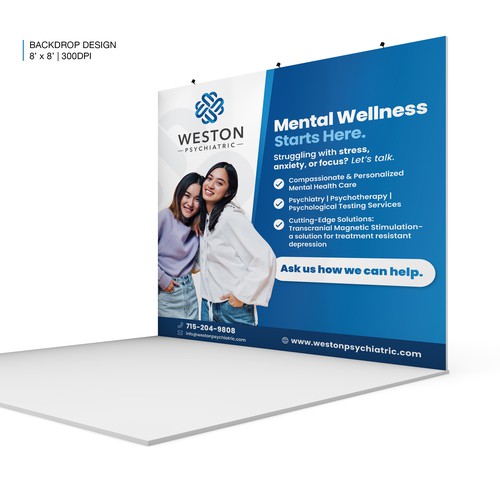 Backdrop design with the title 'Weston: Backdrop Design'