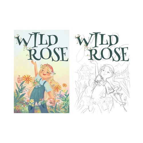 Natural artwork with the title 'Children book illustration '