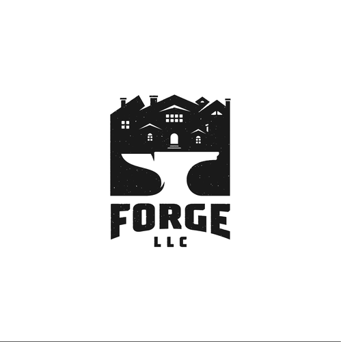 Forge design with the title 'Logo for construction company'