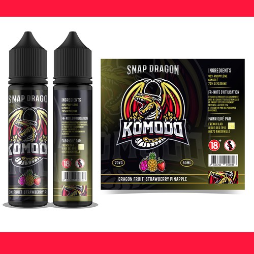 Dragon design with the title 'KOMODO dragon'