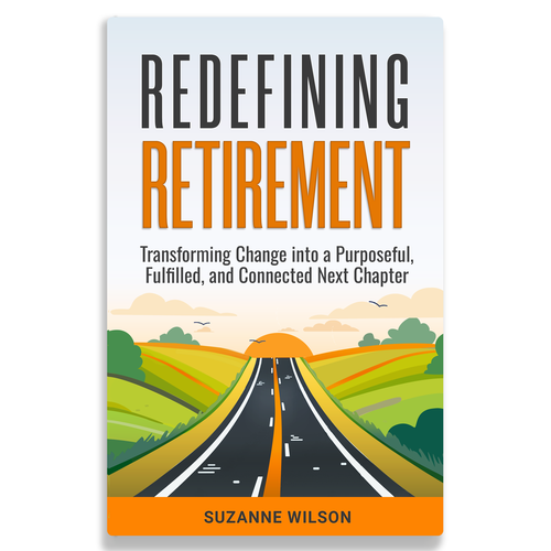 Retirement design with the title 'Book cover'