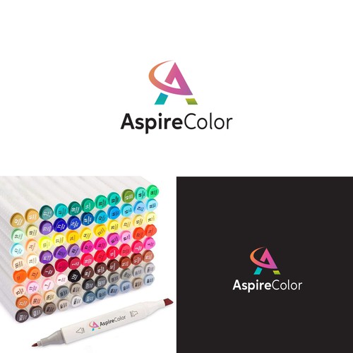 Colorful logo with the title 'Aspire Color'