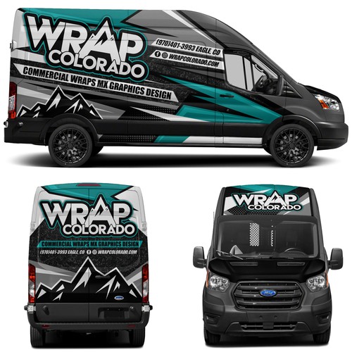 Race car design with the title 'WRAP COLORADO'