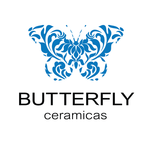 Pottery logo with the title 'Butterfly Ceramicas'