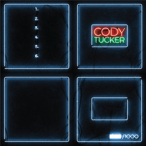 Wall design with the title '3D neon sign'