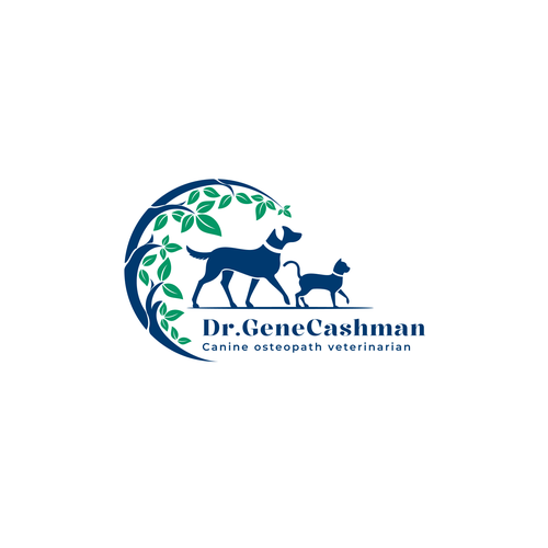 Animal hospital logo with the title 'Dr Gene Cashman '