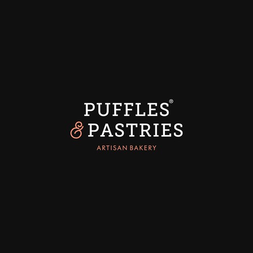 Pastry logo with the title 'Puffles & Pastries'
