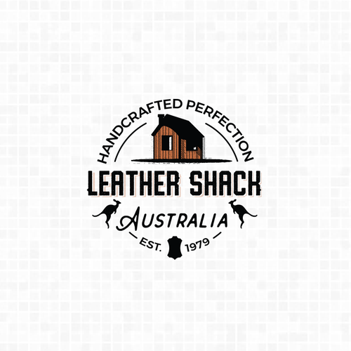 Leather design with the title 'Leather manufacturer company logo'