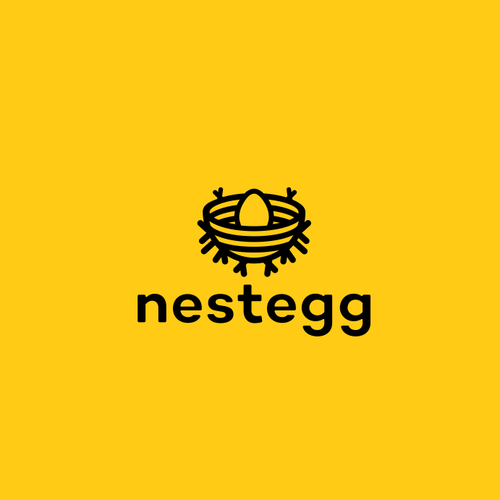 Egg design with the title 'logo for nestegg'