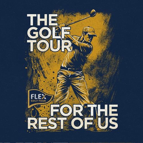 Golf t-shirt with the title 'Shirt illustration for golf tour'