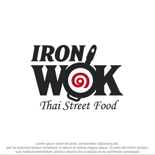 Takeaway design with the title 'Iron Wok - Thai Street Food'