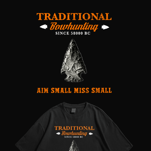 Hunter design with the title 'Tradisional bowhunting'