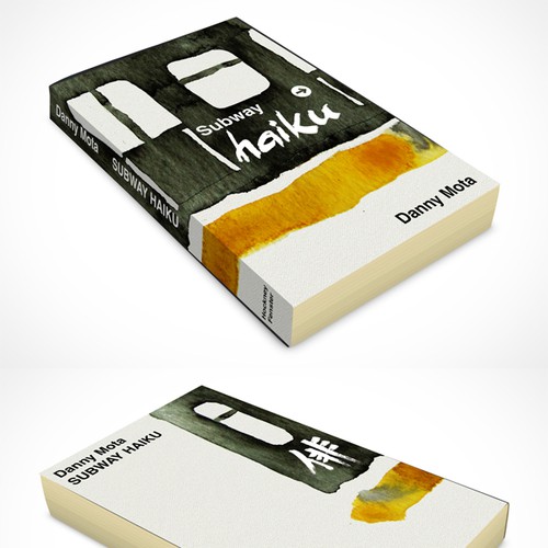 Watercolor book cover with the title ''Subway Haiku' book cover'