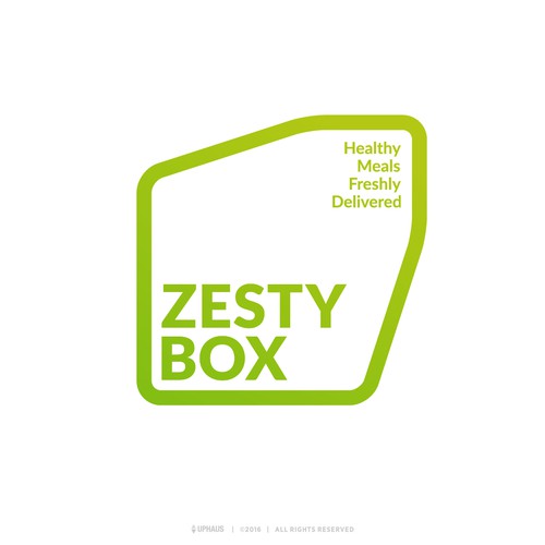 Meal logo with the title 'Logo concept for a healthy delivery box'
