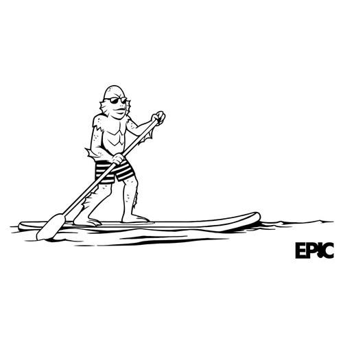 Creature design with the title 'Swamp Creature'