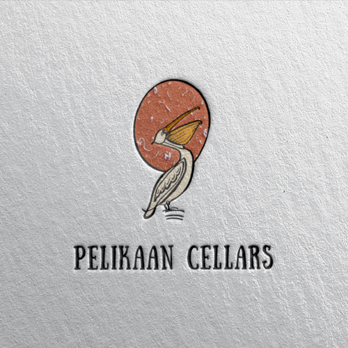 Single line design with the title 'PELIKAAN CELLARS'