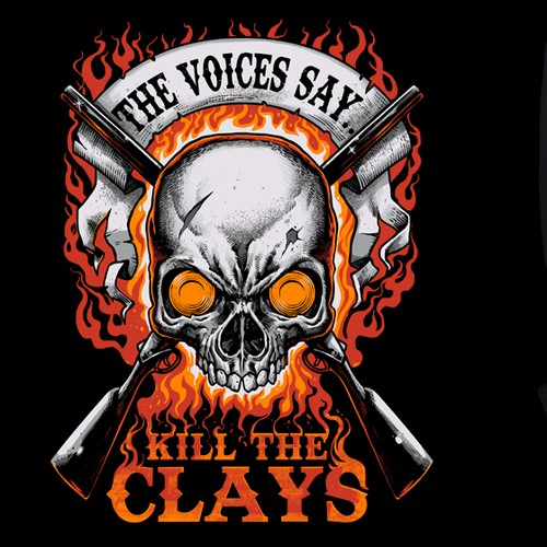 Biker t-shirt with the title 'Skull Yeahh!'