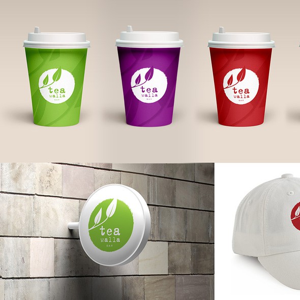 Teacup design with the title 'Create an iconic logo for a Tea Bar serving Modern Teas and Infusions'