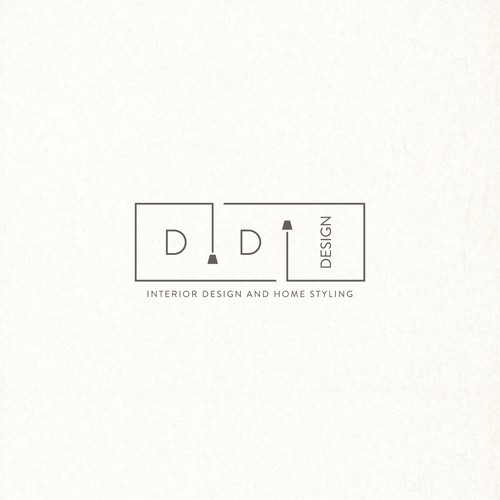 Chandelier logo with the title 'logo for a home stylist and interior designer'