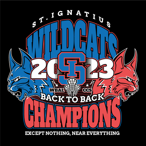 Wild t-shirt with the title '90s Style Lacrosse Championship Tee Shirt'