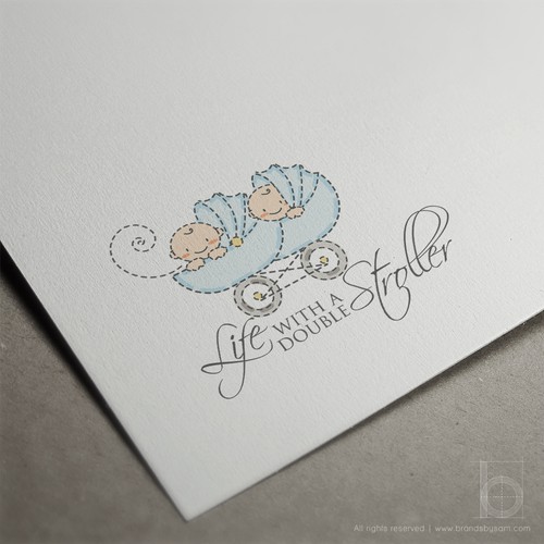Baby design with the title 'Logo Design Concept for a Twin Mommy Blog'