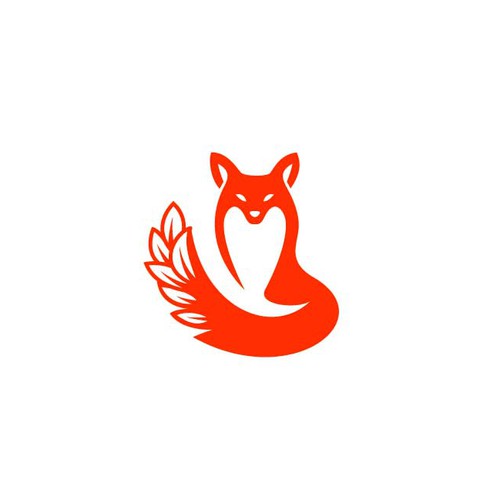 Foxy logo with the title 'Simple white space fox design for a bakery'