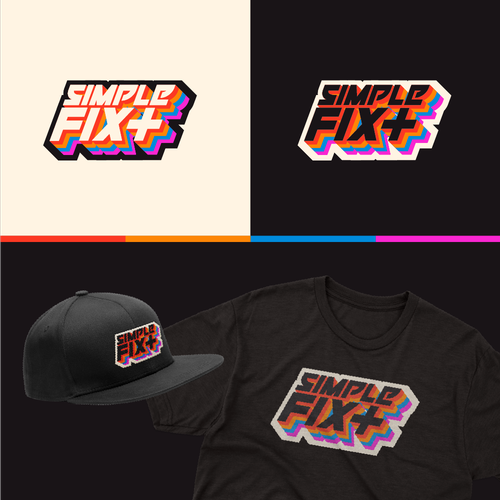 80s logo with the title 'Simple Fix + Logo Design '