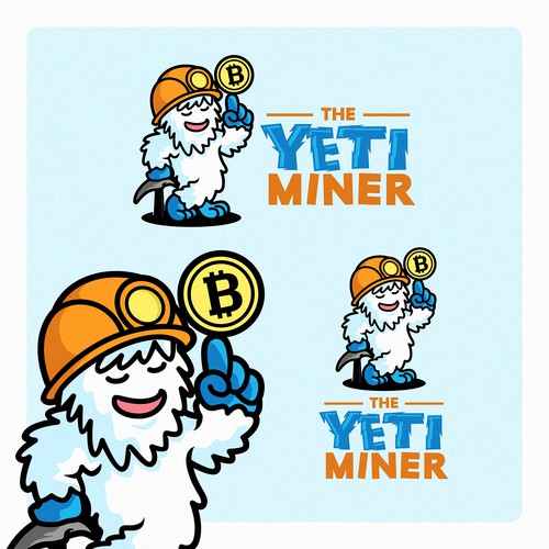 Yeti logo with the title 'Yeti Cartoon Logo'