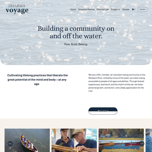 Design with the title 'Rowing Organization Online Scheduling'