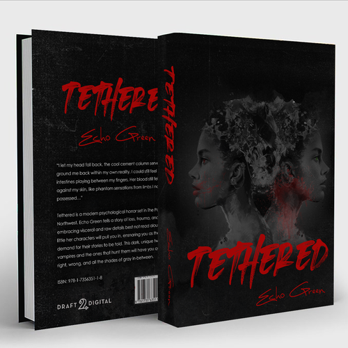 Vampire book cover with the title 'Tethered Book cover '