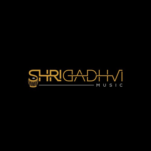 Indian logo with the title 'Shri Gadhvi Music Logo'