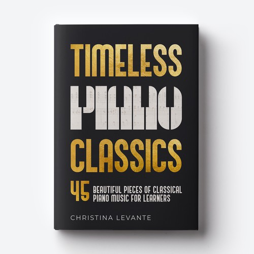 Golden design with the title 'Timeless Piano Classics'