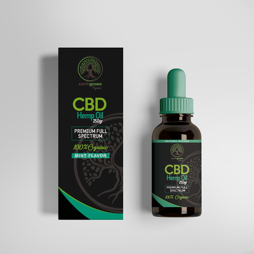 Medical label with the title 'Hemp Oil Organic -Mint flavor'