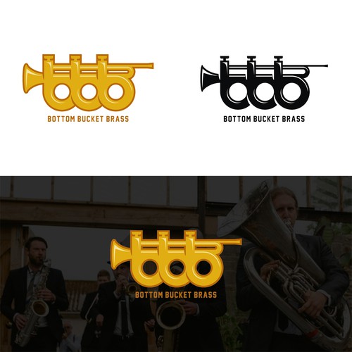 Brass logo with the title 'Bottom Bucket Brass Logo'