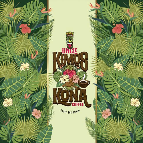 Aloha logo with the title 'logo para Uncle Kimo´s coffee'
