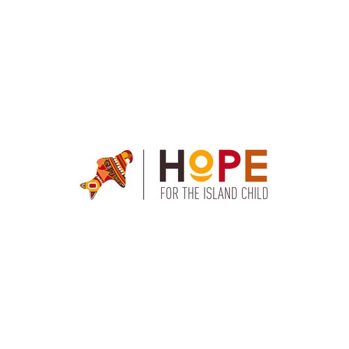 African American logo with the title 'Hope for the island child'