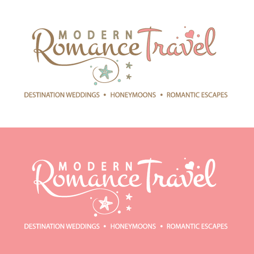 Travel brand with the title 'Logo for destination weddings, honeymoons, and family getaways'