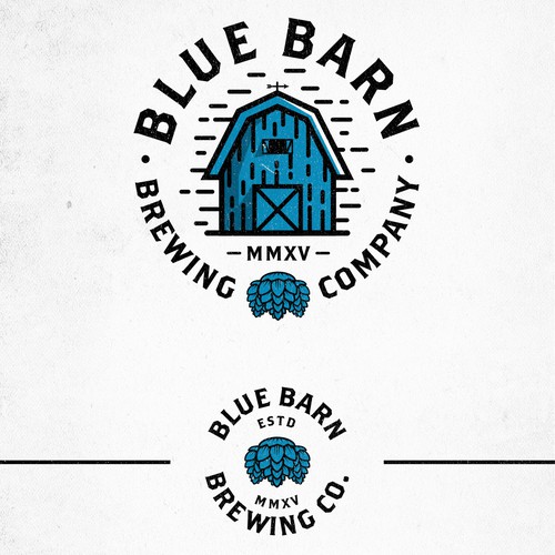 Badge logo with the title 'Blue Barn'