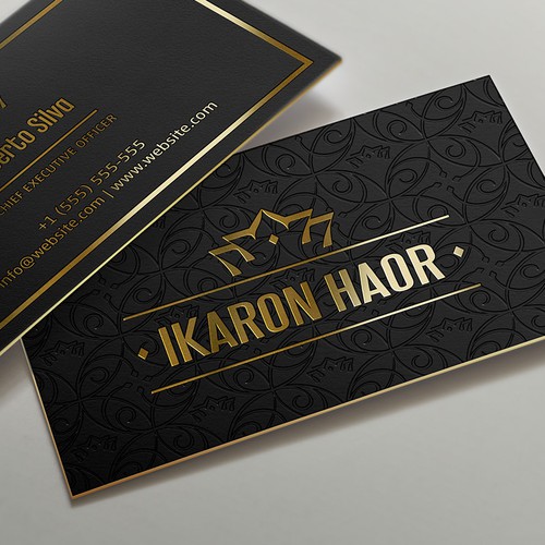 Classic design with the title 'Luxurious business card design'