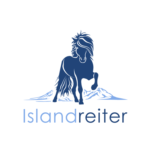 Equestrian logo with the title 'islandreiter'