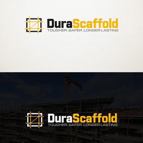 Scaffolding logo with the title 'Construction Logo'