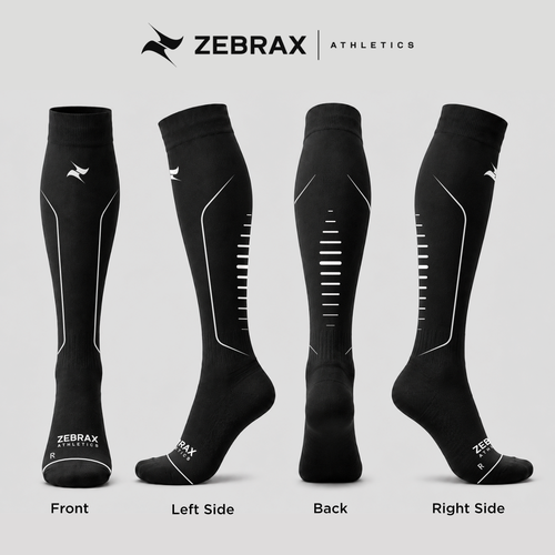 Sock design with the title 'Running Sock Design'