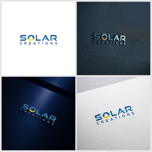 Solar panel design with the title 'Solar Installation Company Logo'