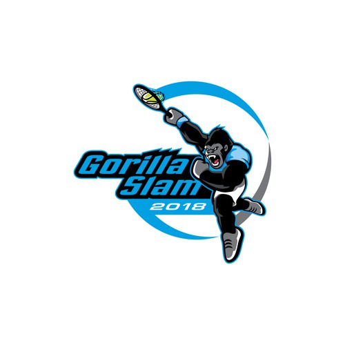 Tennis logo with the title 'Gorilla logo for tennis service tournament'