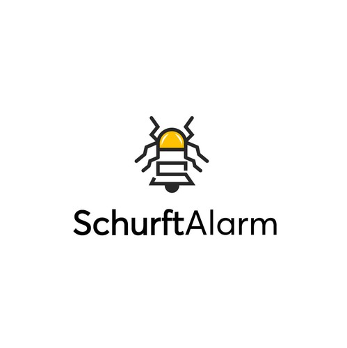Alarm logo with the title 'SchurftAlarm logo Design for Medical & pharmaceutical'